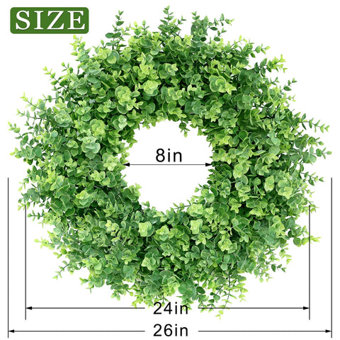 GLIDLION boxwood wreath displayed in a window for bright indoor greenery
