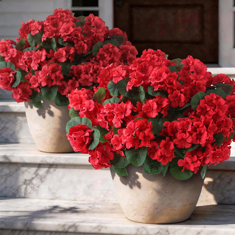 GLIDLION geranium bouquet 14 inch stems for a lush porch display