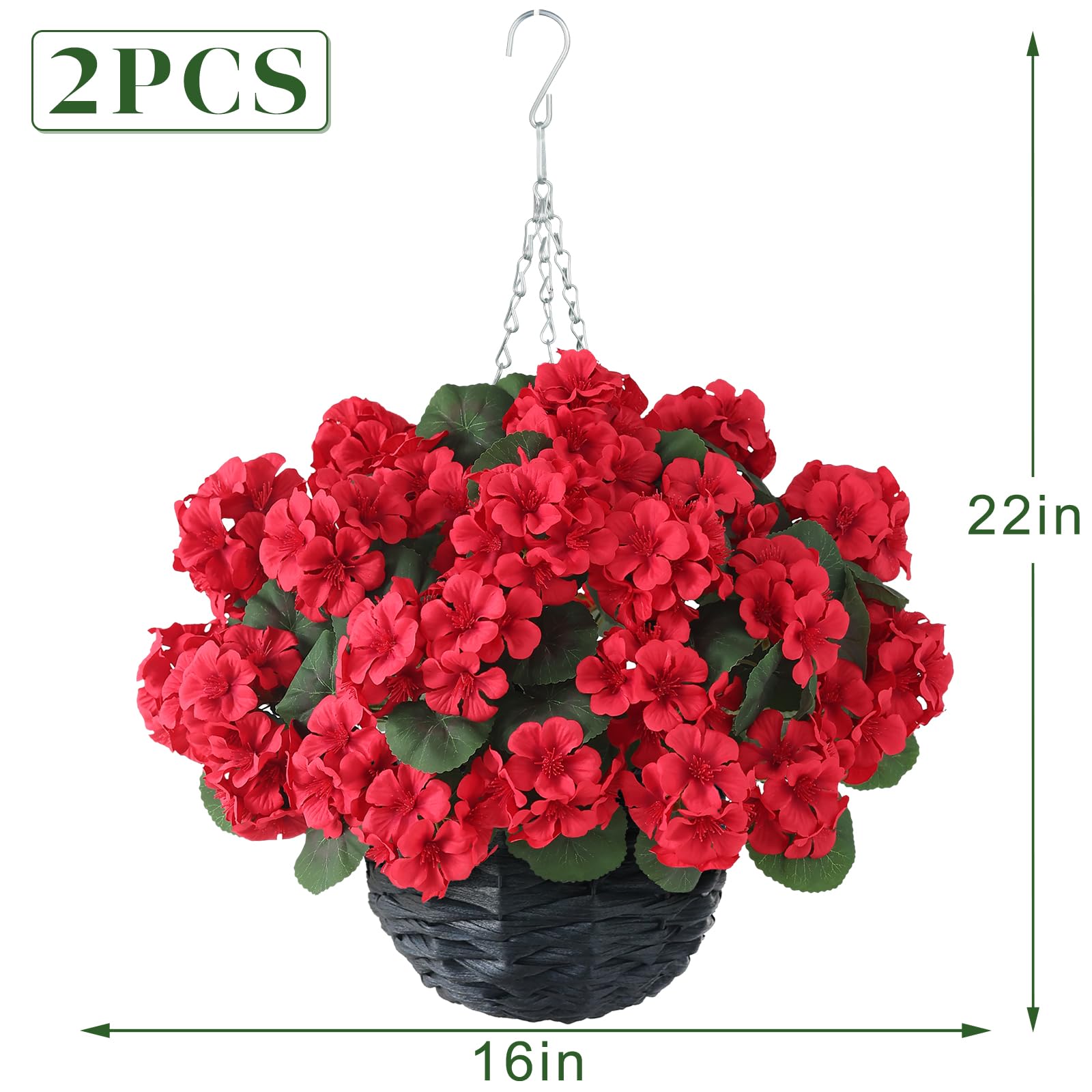 GLIDLION geranium outdoor decor—ideal for porches, patios, and balconies year round.