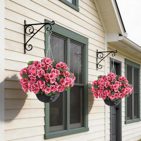 GLIDLION peach pink geraniums bring cheerful lifelike color to exteriors