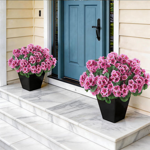 GLIDLION geranium topiary pink patio decor with UV resistance for outdoors
