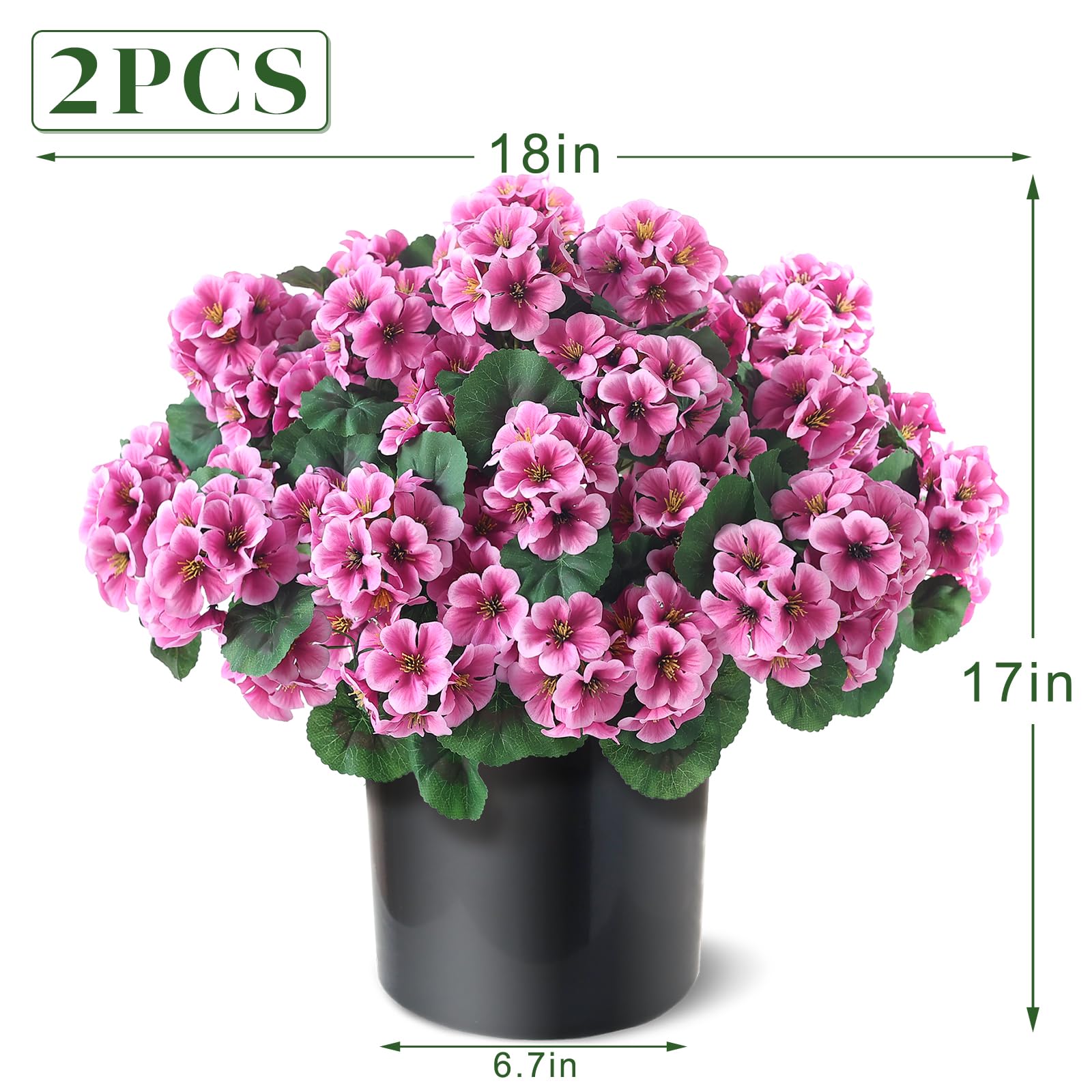 GLIDLION geranium topiary pink sunlit garden scene shows weather-resistant features