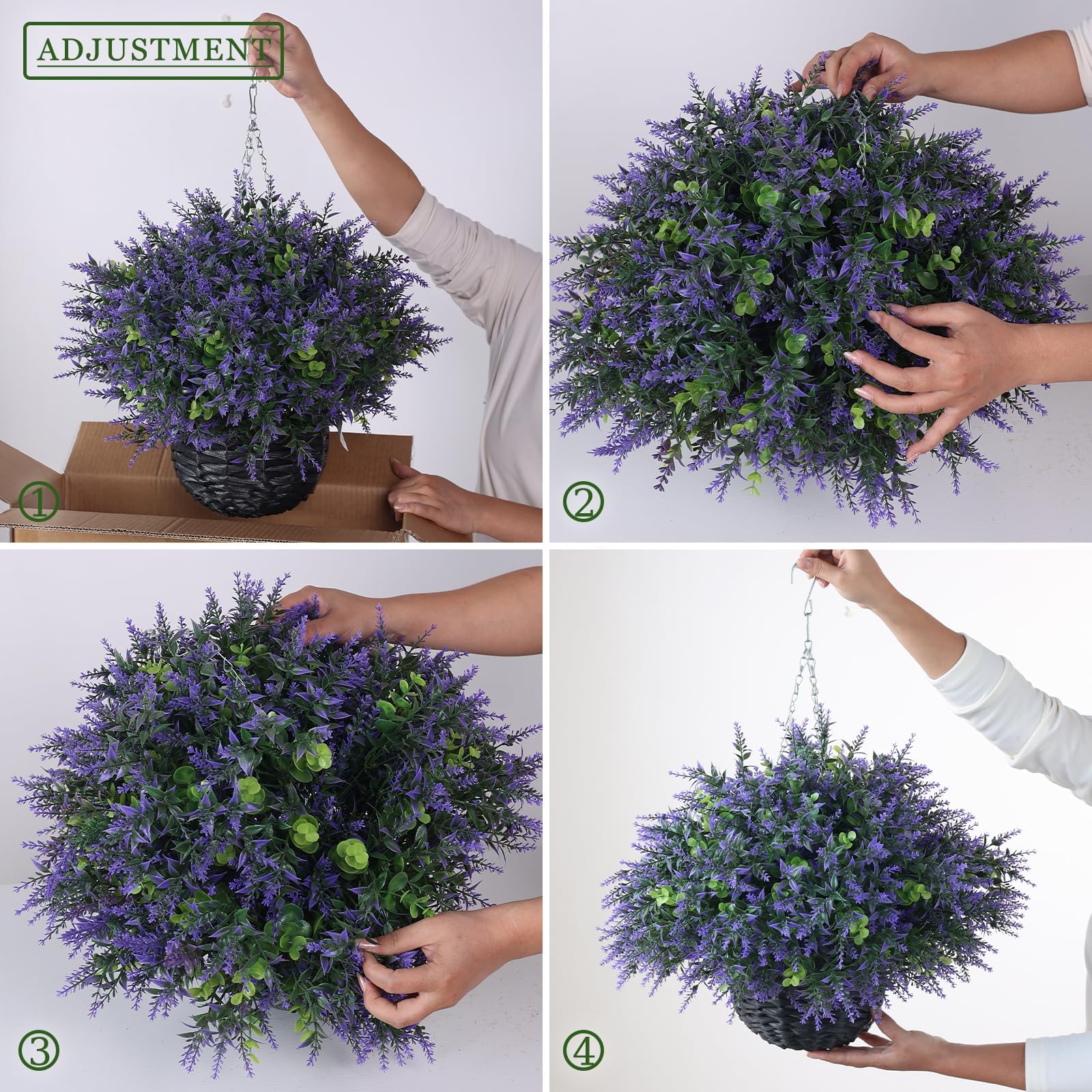 GLIDLION hanging basket fully assembled for instant curb appeal