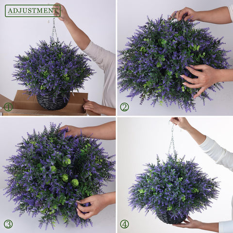 GLIDLION hanging basket fully assembled for instant curb appeal
