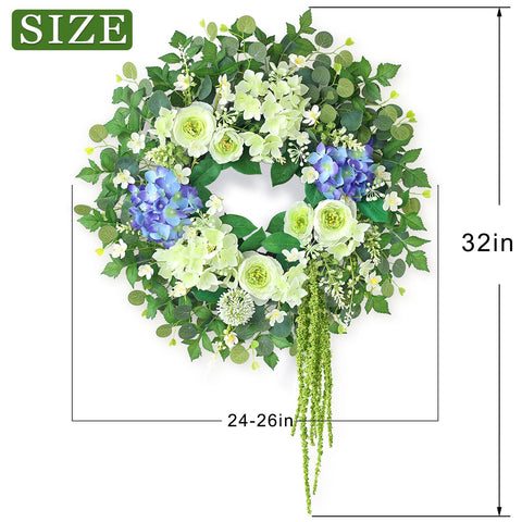 GLIDLION 26-inch wreath fills entryways with lush greenery and fullness.