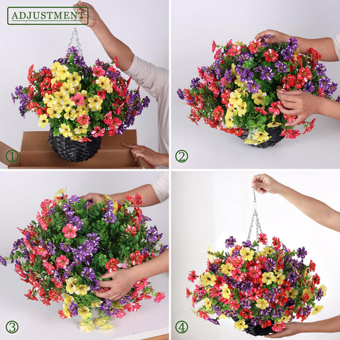 GLIDLION mixed-color silk flowers create a bright focal point.