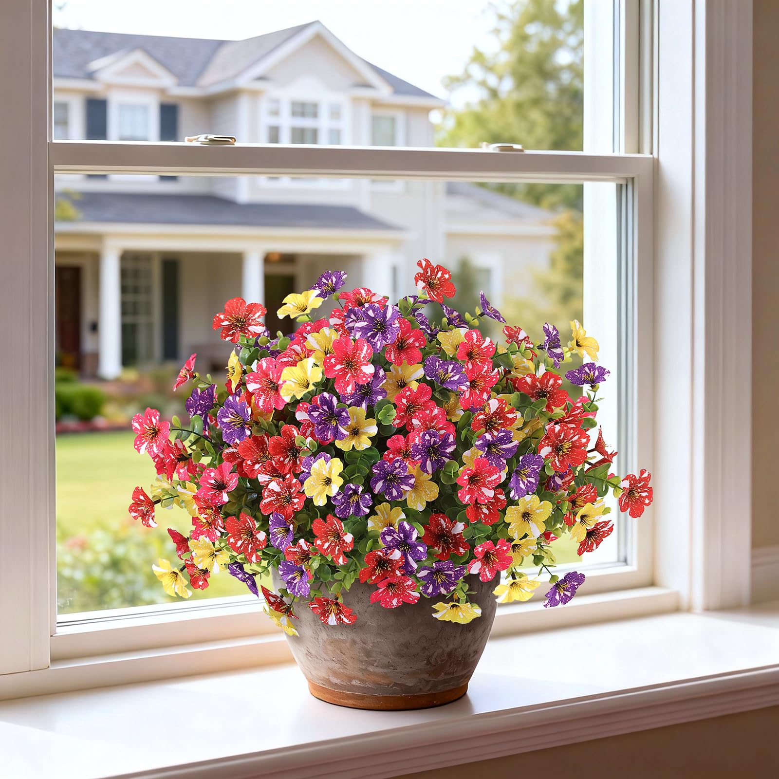 GLIDLION mixed-color blooms for a bright exterior ornament that lasts outdoors.