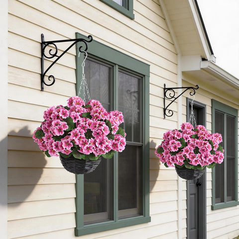GLIDLION weatherproof geranium basket withstands sun exposure.
