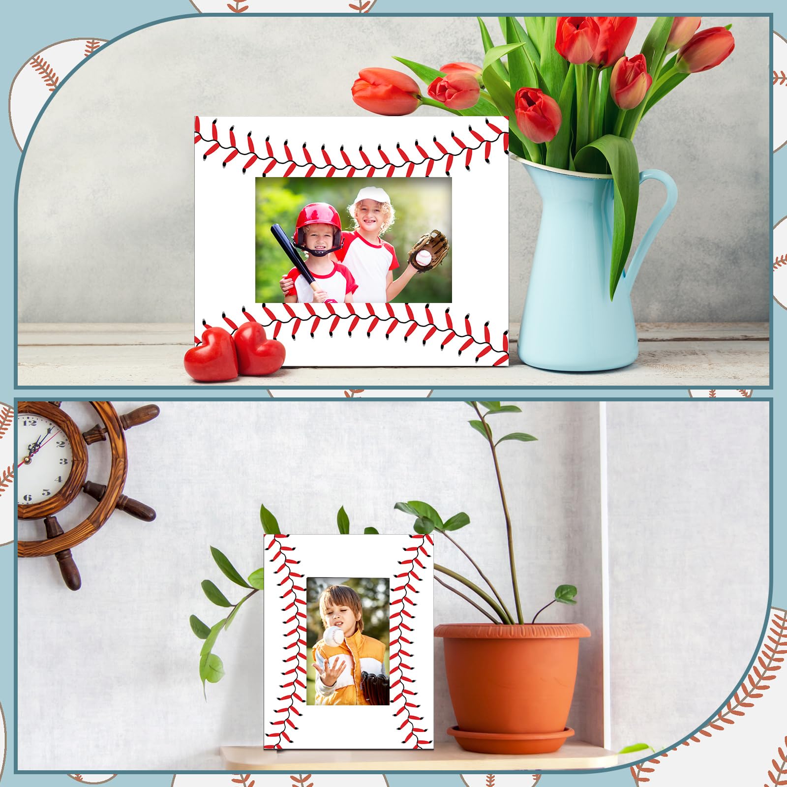 GlikCeil frame back with stand supports horizontal or vertical display.