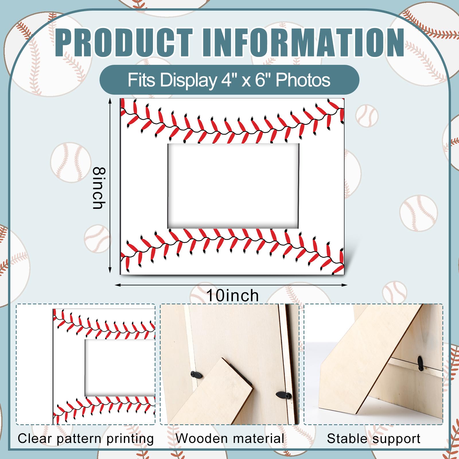 GlikCeil baseball frame close-up reveals natural wood grain and craftsmanship.