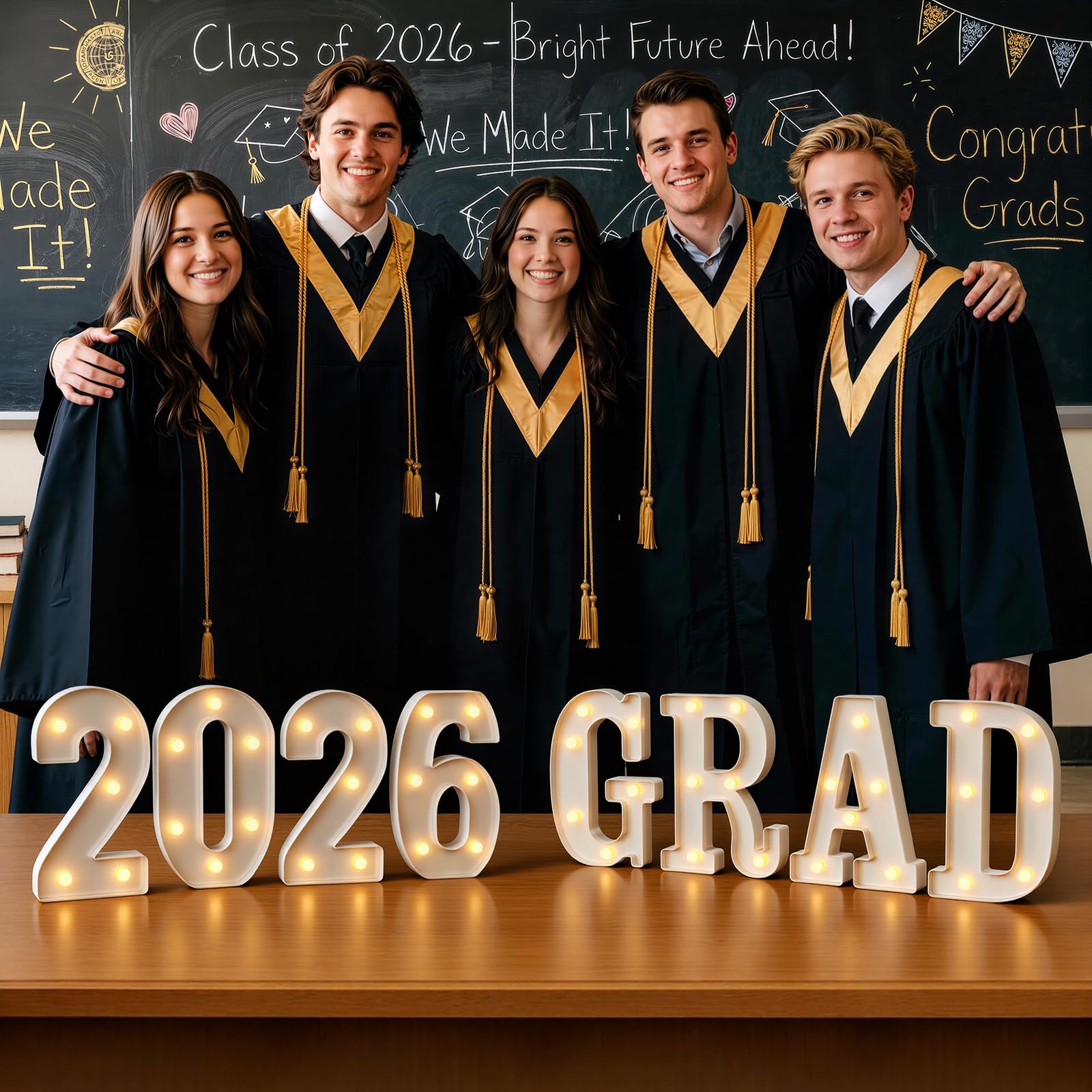 Glimmrly Grad backdrop setup creates a photo-friendly celebration space.