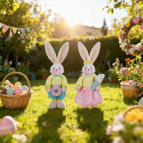 Glintoper Easter bunny soft cloth material close-up, safe to touch.