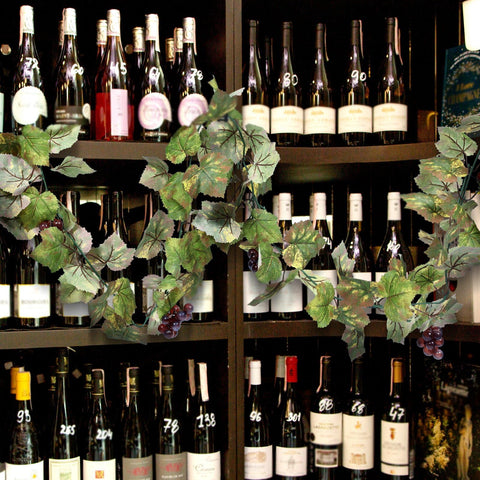 Garland wrapped around a railing for elegant ambiance.
