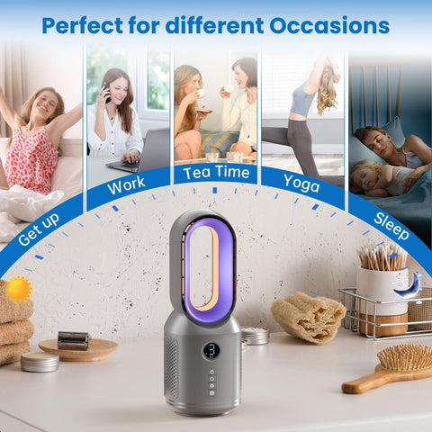 Globexis bladeless desk fan compact portable desktop use