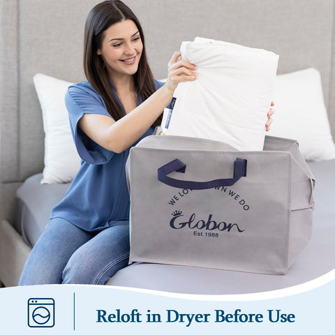 Globon white bedding setup—adds subtle, elegant style to any bed.