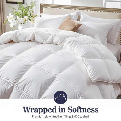 Globon corner-tabs secured duvet demonstrating stable night’s sleep