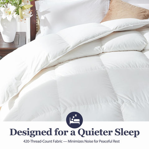 Globon noiseless organic cotton shell reducing rustle for peaceful nights