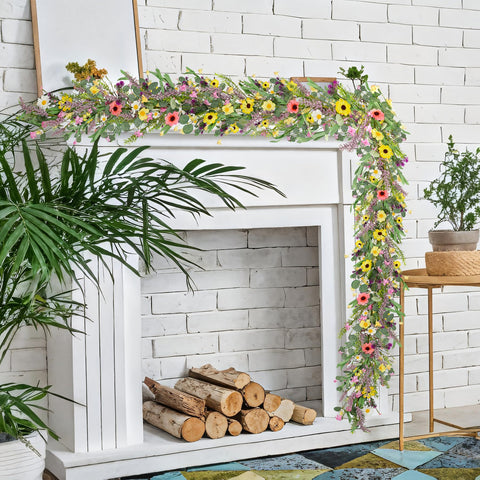 Durable plastic vines allow bending to fit arches and mantels.