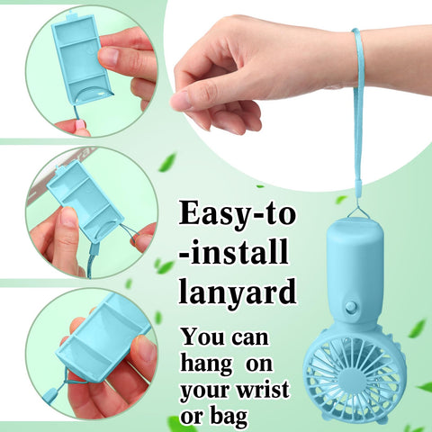 Glooglitter green ears mini fan ideal for outdoor activities