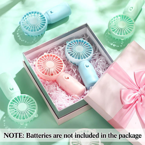 Glooglitter pink mini fan with lanyard for easy carry