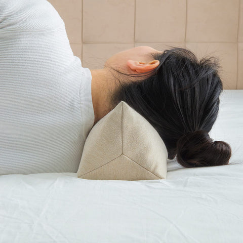 GLORY SEASON hidden zipper on neck pillow for easy cover removal