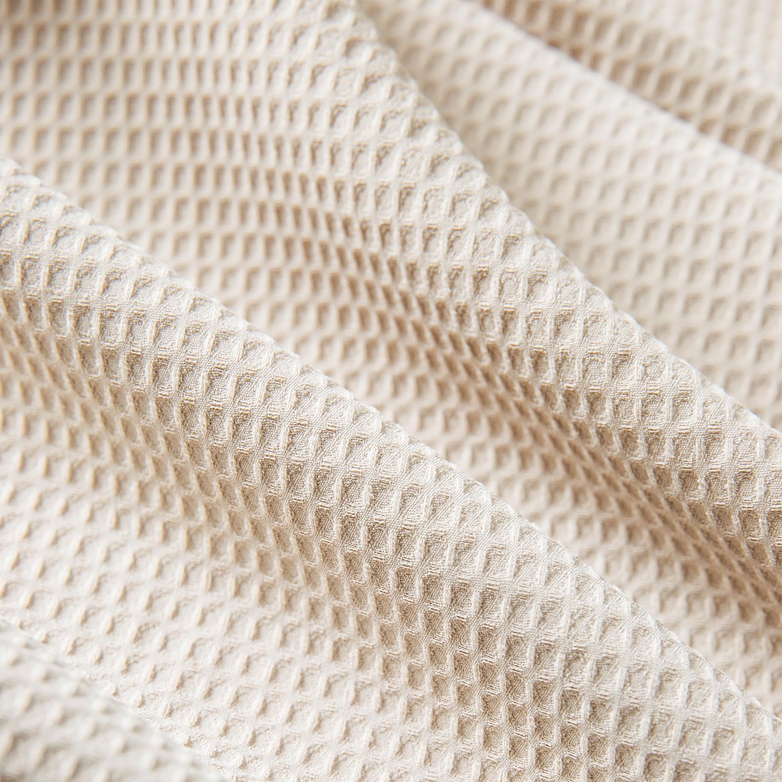 GLORY SEASON waffle throw cover with retro ruffle trim adds elegant decor accent