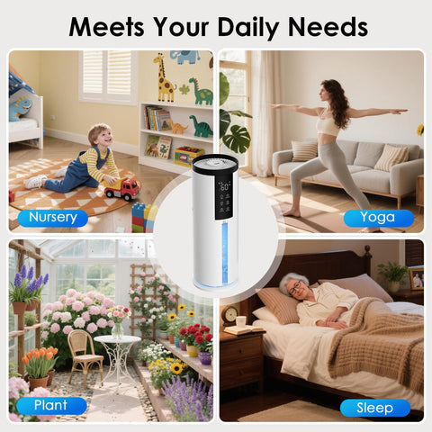 GloryAir 7-color lights offer soft ambient lighting.