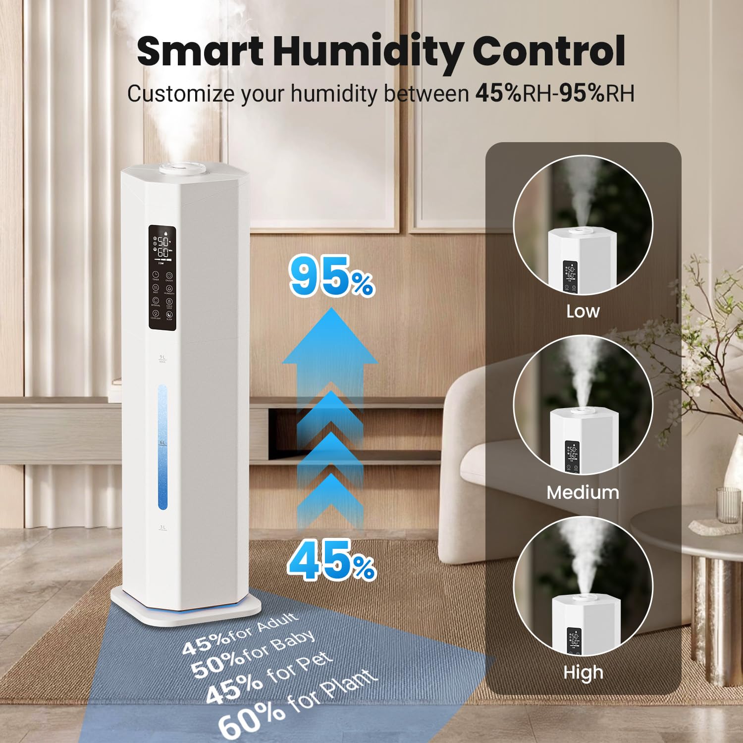 GloryAir humidifier aroma box supports optional essential oil use.