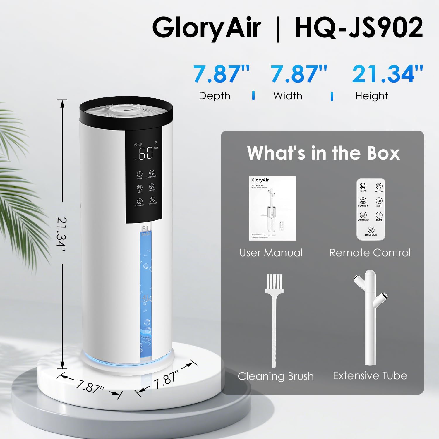 GloryAir aroma pad supports adding essential oils for scent.