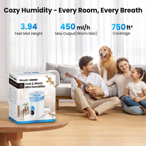 Cool and warm mist option to adapt to seasons and comfort needs