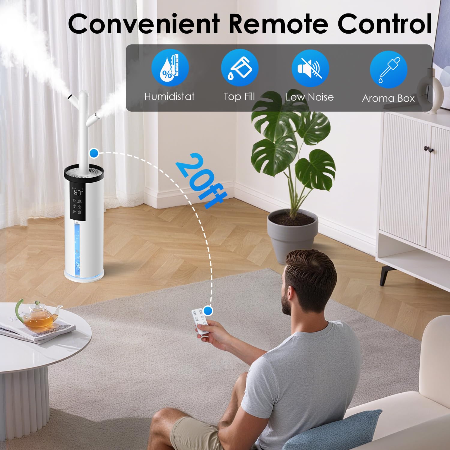 GloryAir sleep mode keeps nights quiet and darkened.