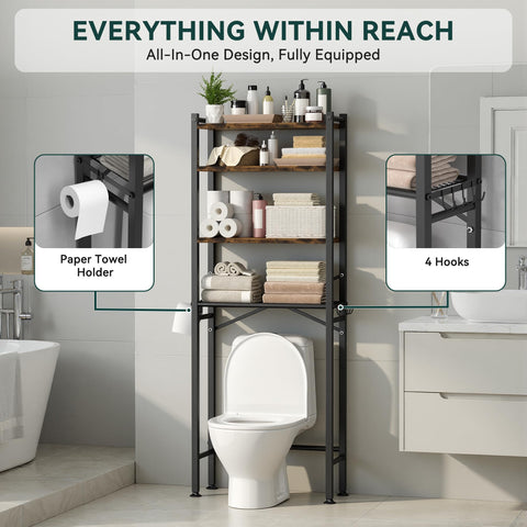 GloTika 4-Tier rack metal X-frame ensures sturdy, wobble-free stability.