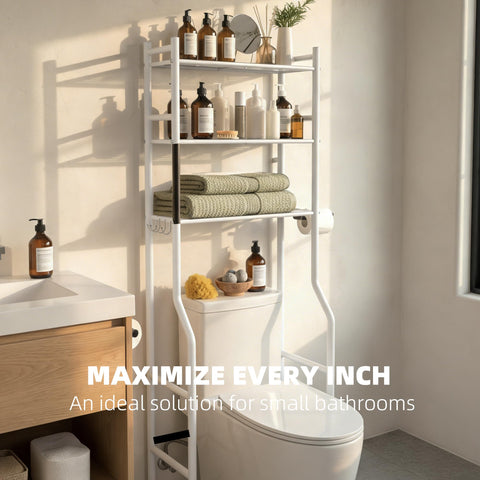 Anti-tilt safety kits keep the unit secure above the toilet.