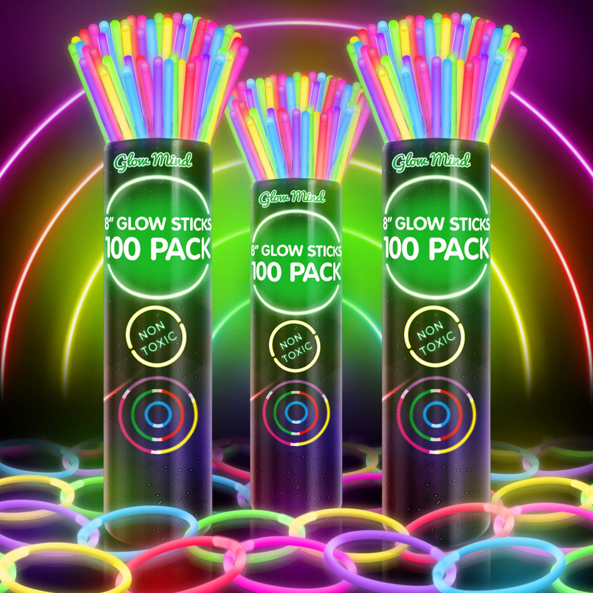 Glow Mind 8-inch glow stick for vivid night parties