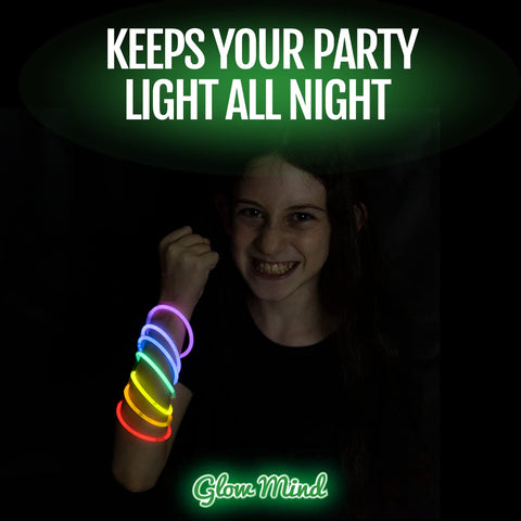 Glow Mind glow necklace kit provides simple, visible accessories for guests