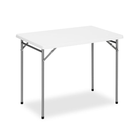 GlowitLian 3ft rectangular folding table top surface, durable and easy to clean.
