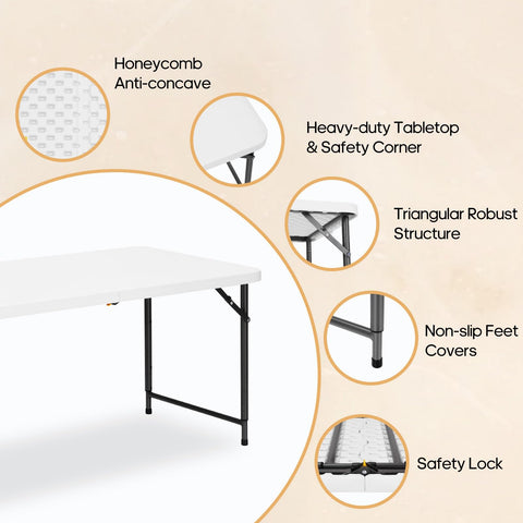 GlowitLian dual-fold tabletop for compact storage and easy transport.