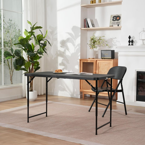 GlowitLian adjustable-height table offers three levels for comfortable seating or standing tasks