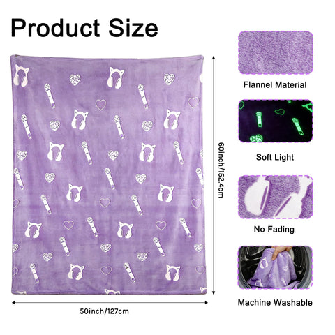 Glowvibe 50x60 throw blanket provides generous warmth on chilly nights.