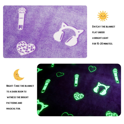 Glowvibe ultra-soft fleece blanket offers lightweight comfort year-round.