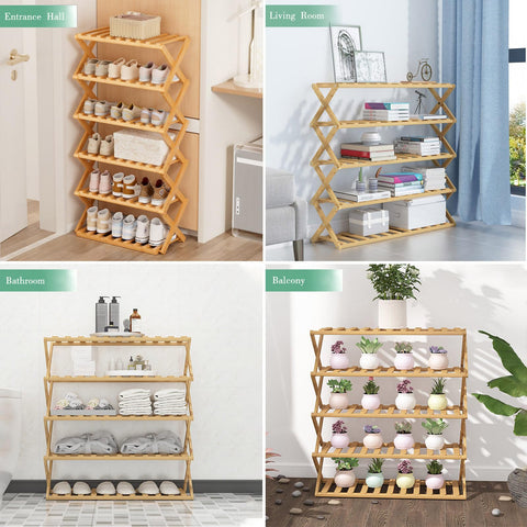 Glsety corridor display-ready shoe rack for small spaces.