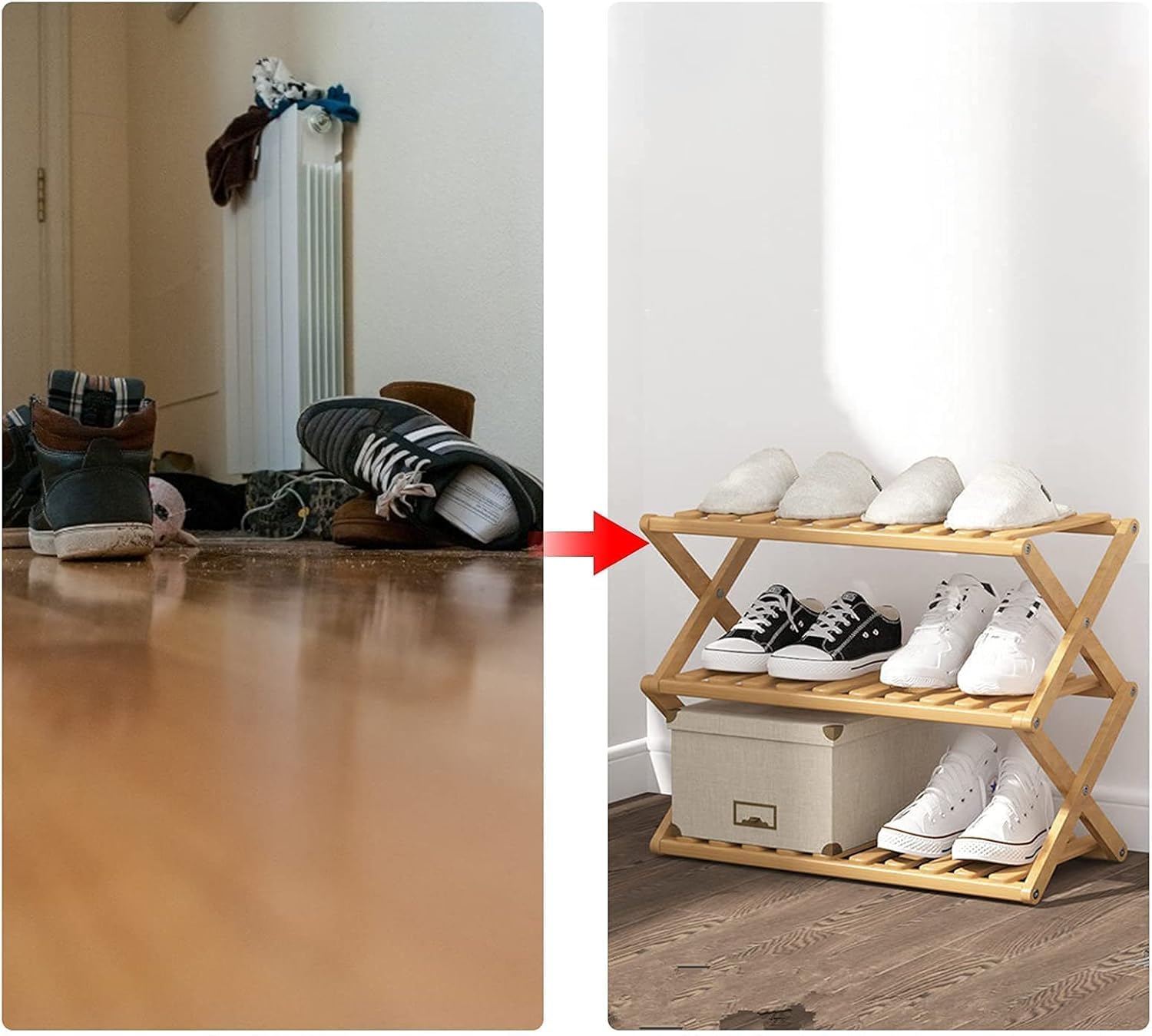 Glsety portable folding storage shown for easy relocation.