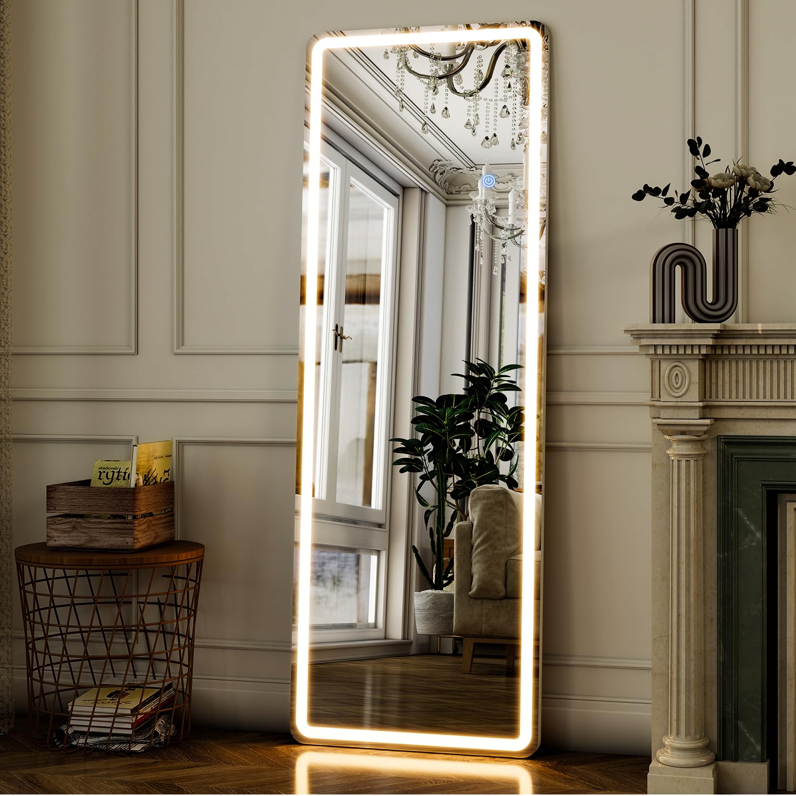 GLSLAND dressing area setup with bright, adjustable lighting for routine preparation