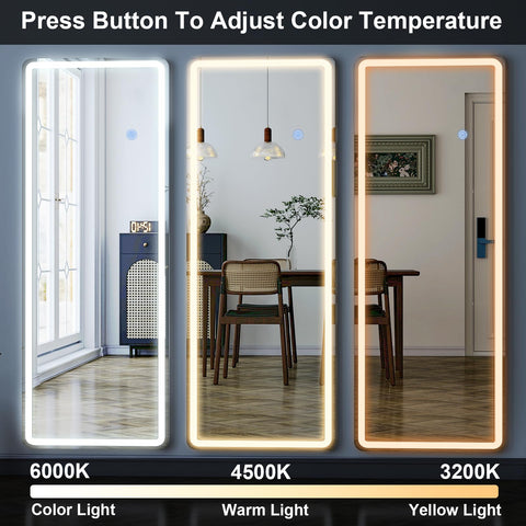 GLSLAND mirror with touch controls for easy brightness adjustment