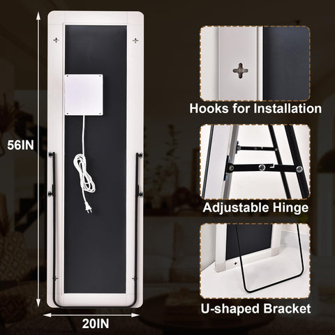 GLSLAND mirror can be wall-mounted or floor-standing for flexible placement