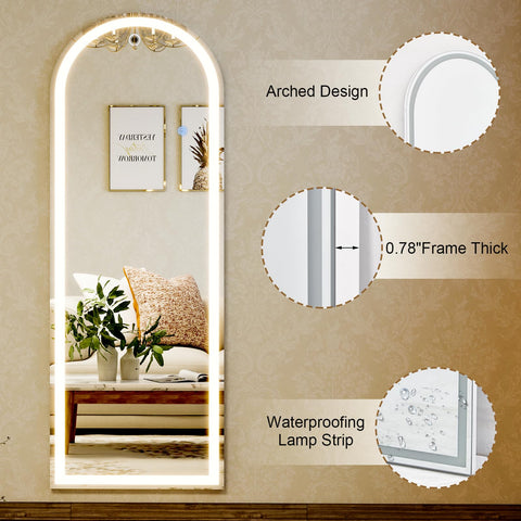 GLSLAND shatterproof aluminum-frame mirror emphasizes safety and durability.