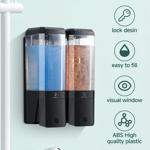 Glumzrk dispenser fill window helps monitor levels at a glance.