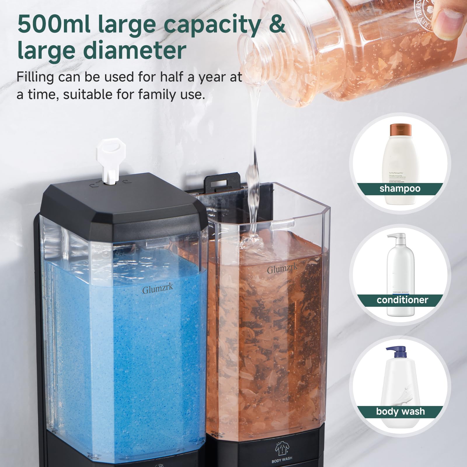 Glumzrk durable ABS plastic body built for humid bathroom use.