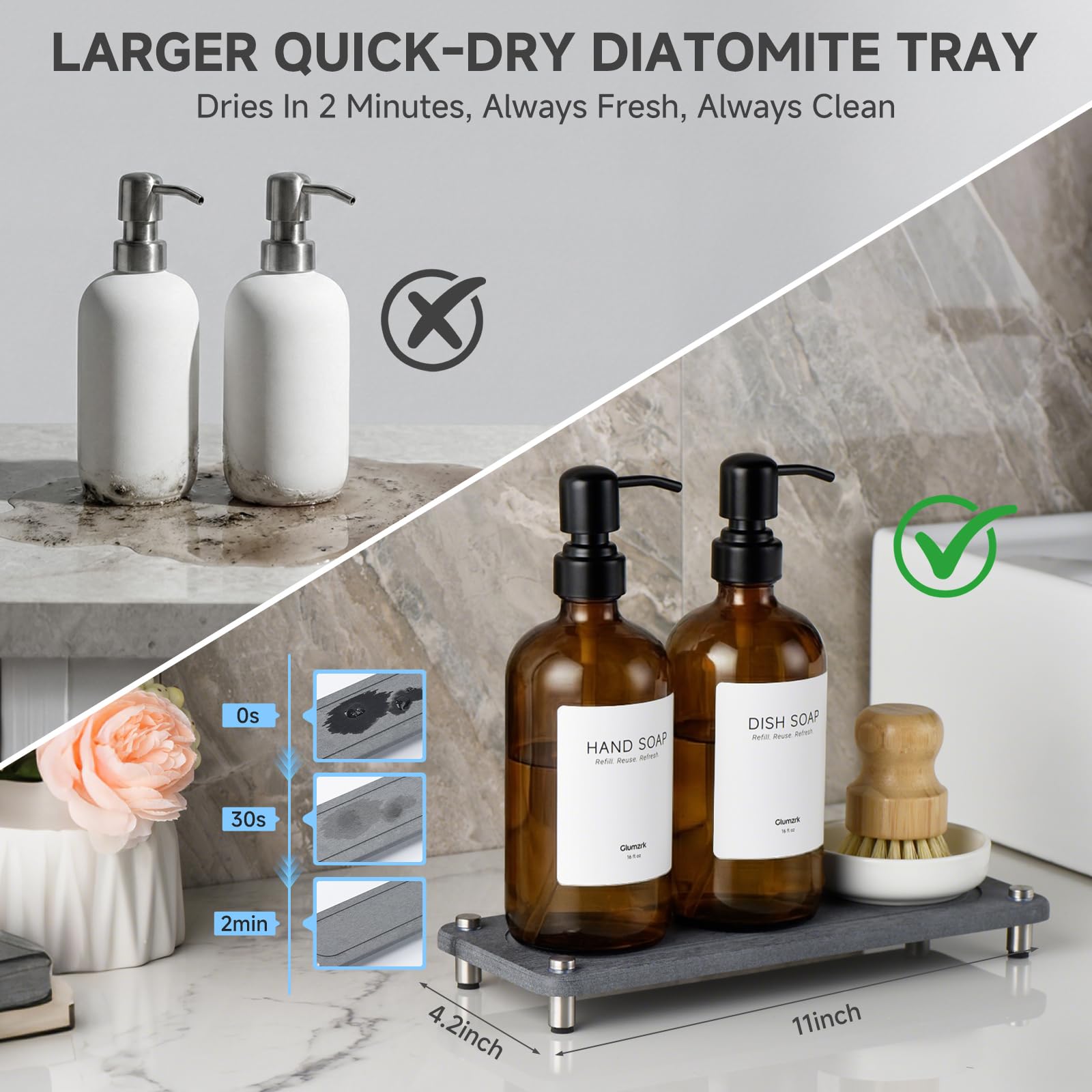 Stainless steel pumps delivering smooth, leak-free dispensing for Glumzrk dispensers.