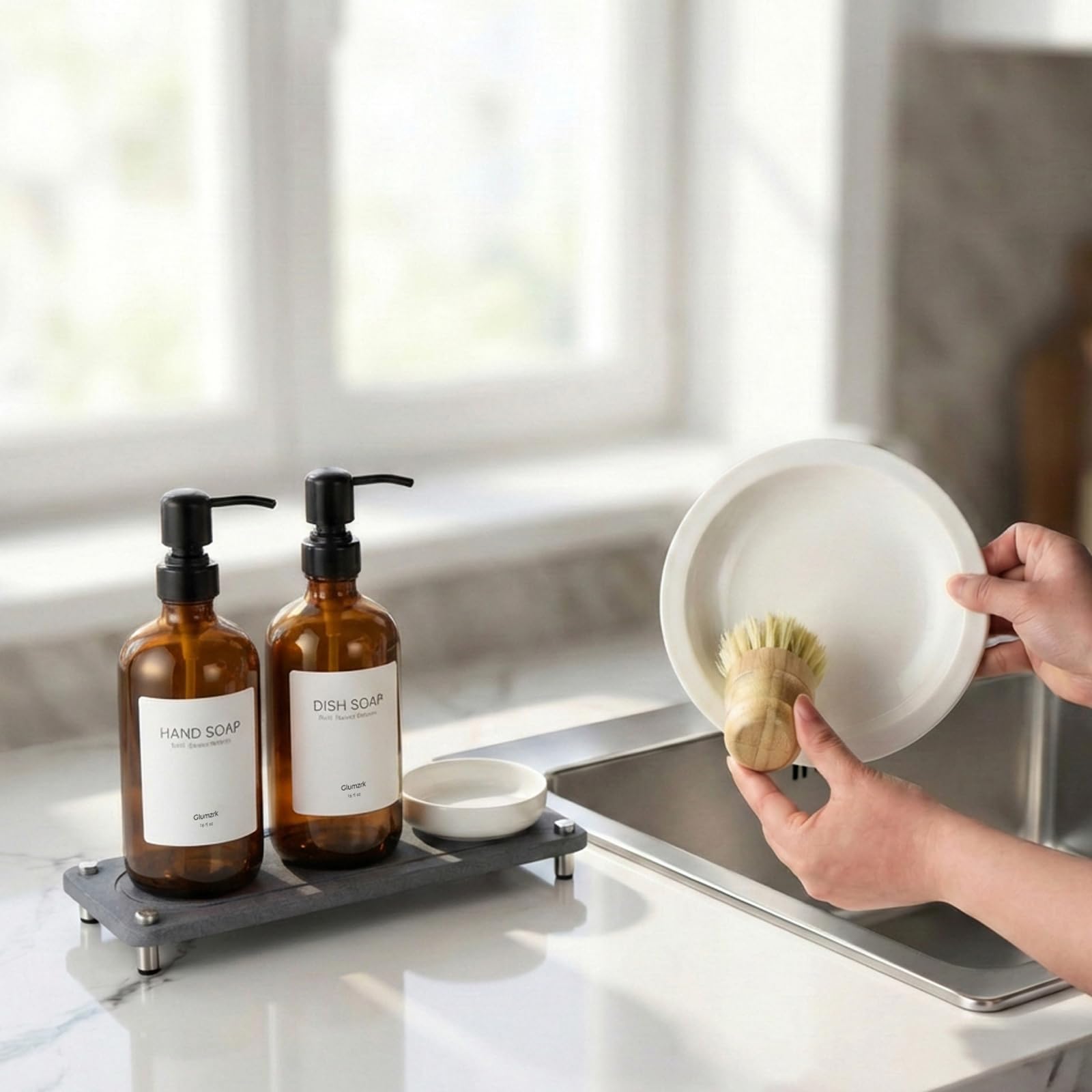 Waterproof designer labels to customize your Glumzrk dispenser station.